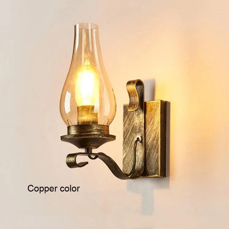 Metallic | Vintage Design Lantaarn lamp - Industriële wandlamp