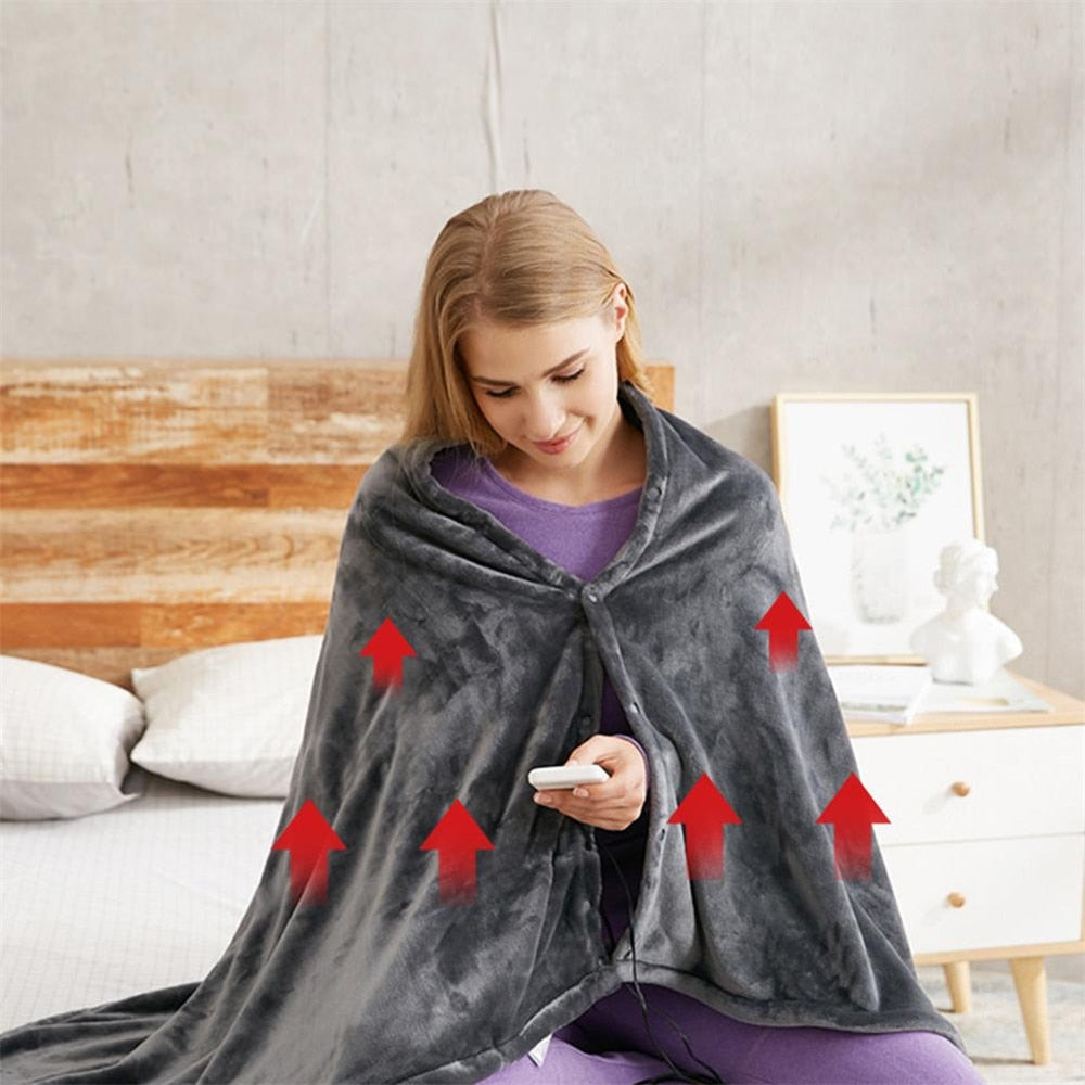 Elektrische Deken - HeatWrap - Fleece - Ingebouwde Verwarming