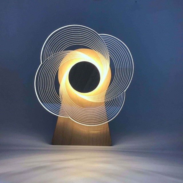 3D Muzikale Nachtlamp - Lumina - Draaiend Kenmerk - LED Verlichting