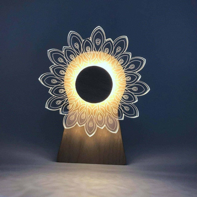 3D Muzikale Nachtlamp - Lumina - Draaiend Kenmerk - LED Verlichting