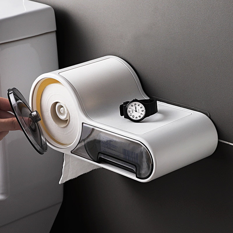 Toiletrolhouder - LuxeHold - Multifunctioneel & Elegant - Perfect voor Badkameropslag