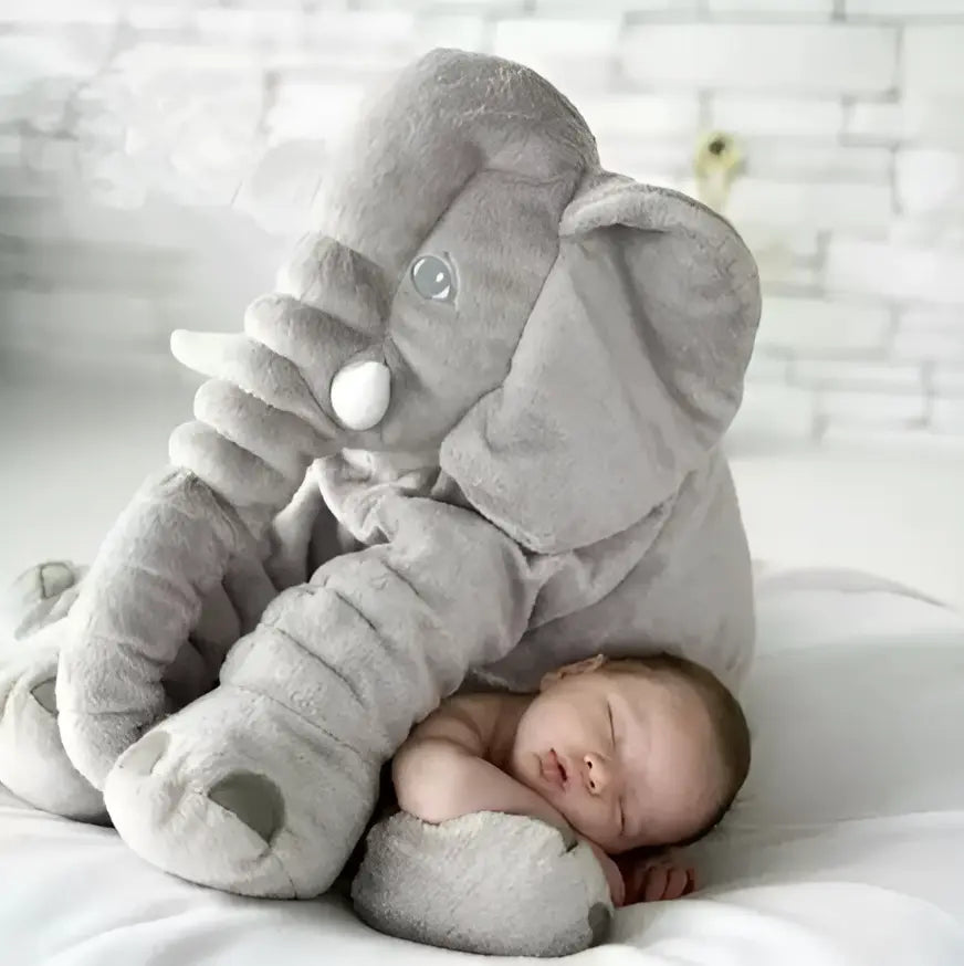 Pluche Olifant Knuffel - Zacht - Slaapkussen - Kinderkamer Decor - baby