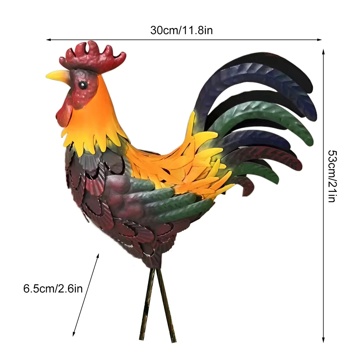 Haanbeeld - RoosterCraft - Duurzaam Metaal - Decoratieve Kunst