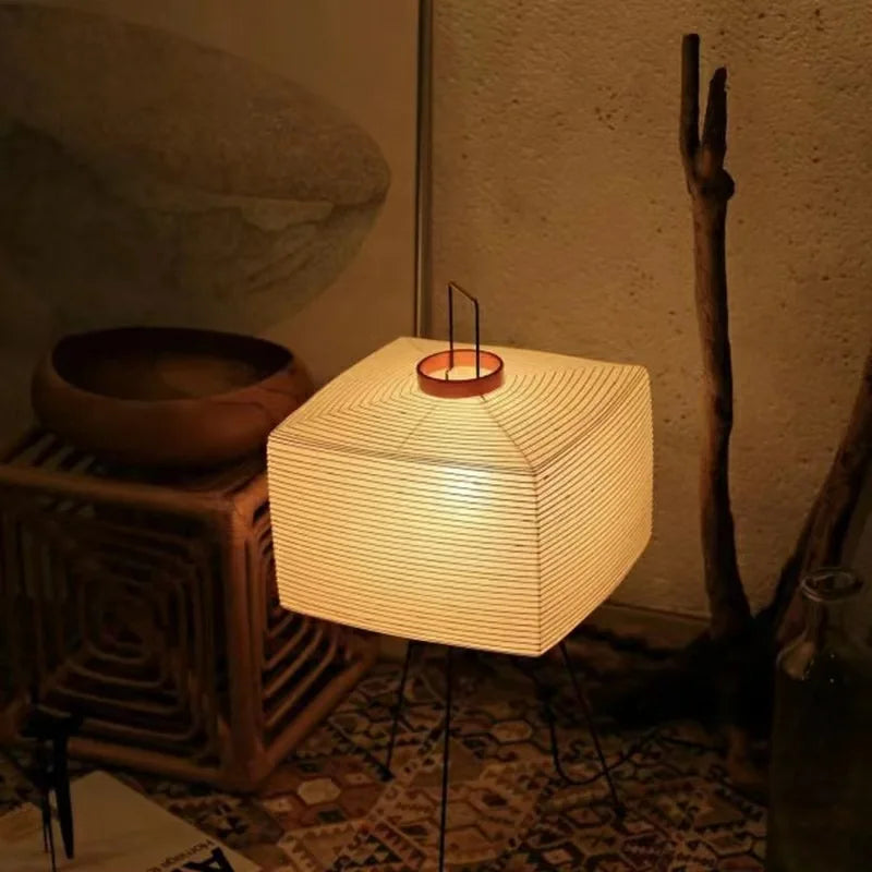 Rijstpapier Lamp - Wabi-Sabi Stijl - Wit - 42x60cm