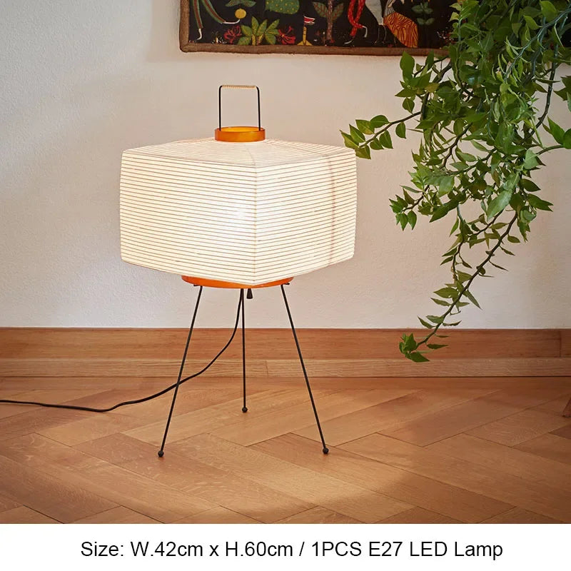 Rijstpapier Lamp - Wabi-Sabi Stijl - Wit - 42x60cm