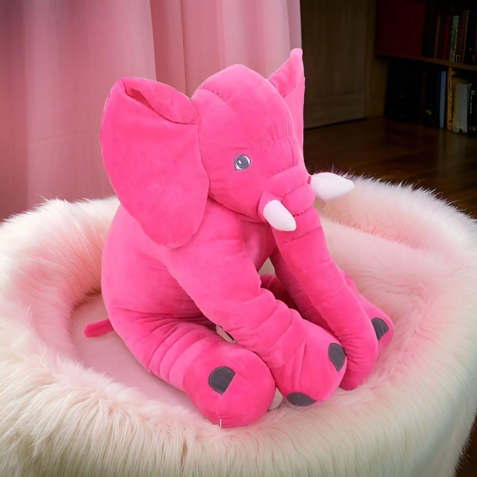 Pluche Olifant Knuffel - Zacht - Slaapkussen - Kinderkamer Decor - baby