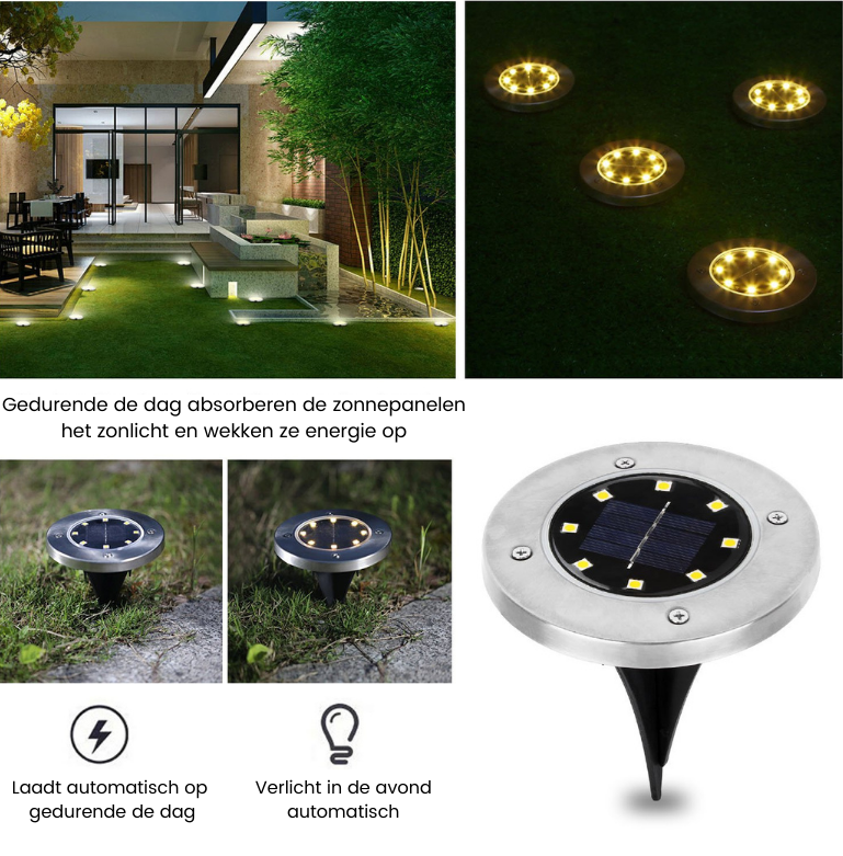 Tuinpadverlichting - SolarGlow - Draadloze LED - Zonne-energie