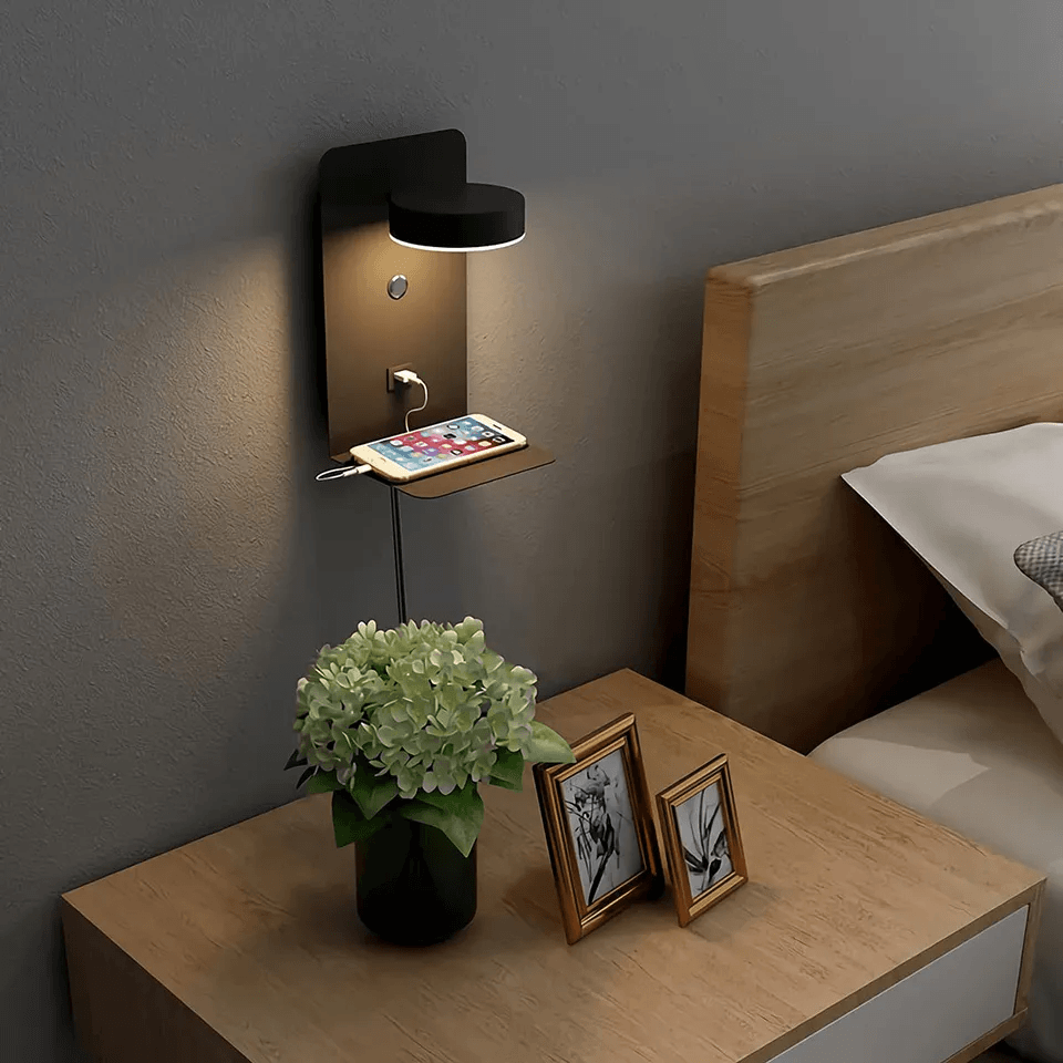 Nachtlamp met oplader - BrightHub - 330° Draaibaar - Oplaadstation