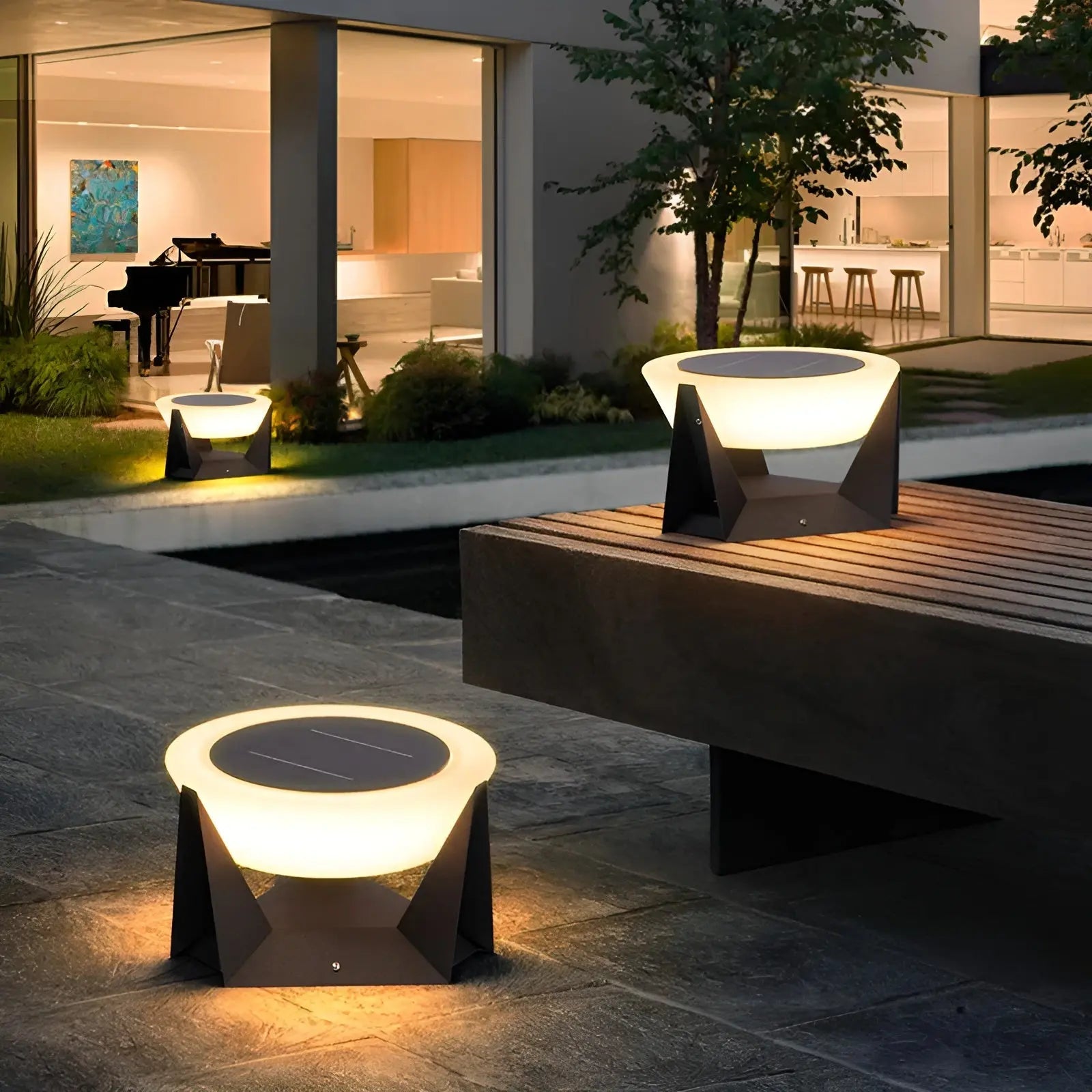 Zonnewijzer Tuinlamp - SolarGlow - Japanse Ontwerp - Luxe Verlichting