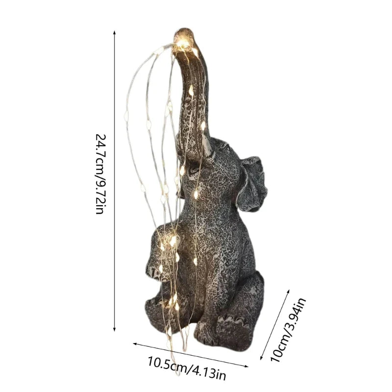 Tuinbeeld - SolarElephant - Betoverend Ontwerp - Zonne-energie Verlichting