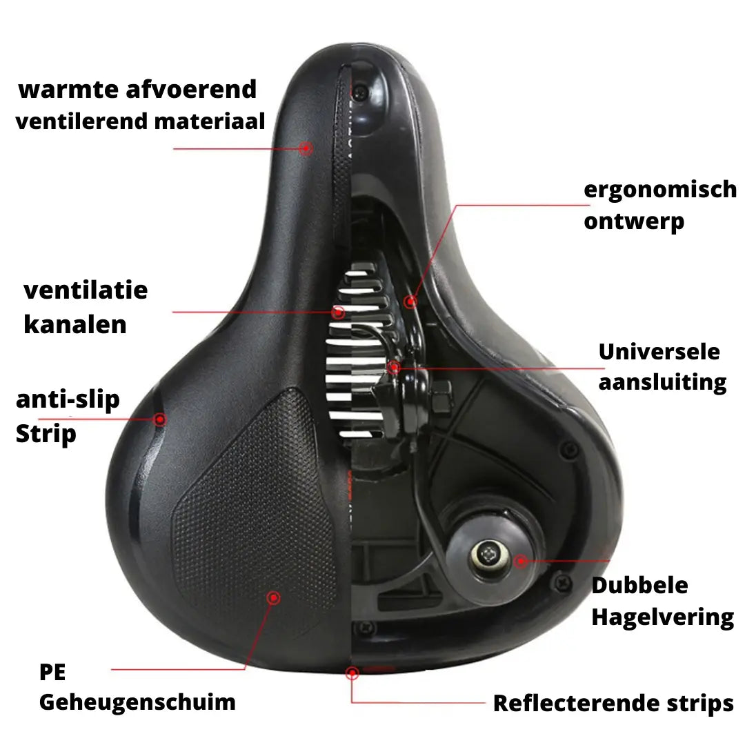 Fietszadel - RideEase - Ergonomisch Ontwerp - Gewrichtsondersteuning