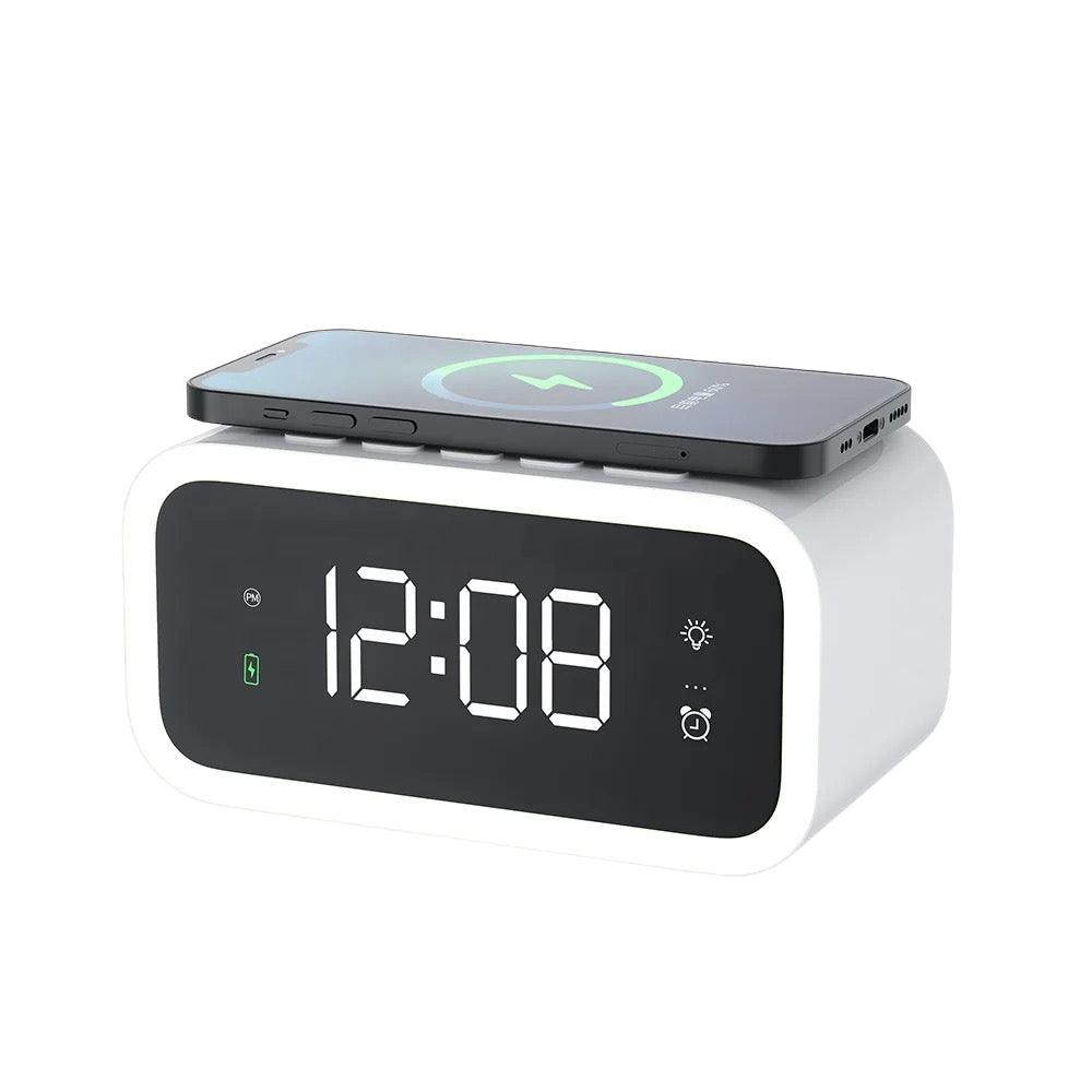 Wekker - TimeCharge - Digitaal Display - QI Draadloze Oplader