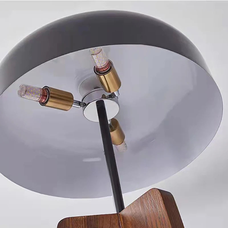 Staande Lamp - Klassiek Houten Bamboe Ontwerp - Notenhout