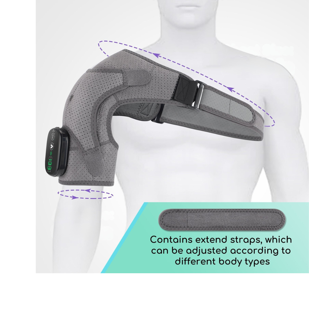 Verwarmings- & Trilmassage Schouderpad - VibraTherm - Ontspanning voor Nek- & Schouderklachten