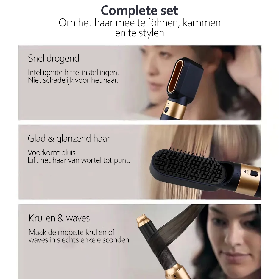 Haarstyler - Glow - 5-in-1 Multistyler - Ionentechnologie