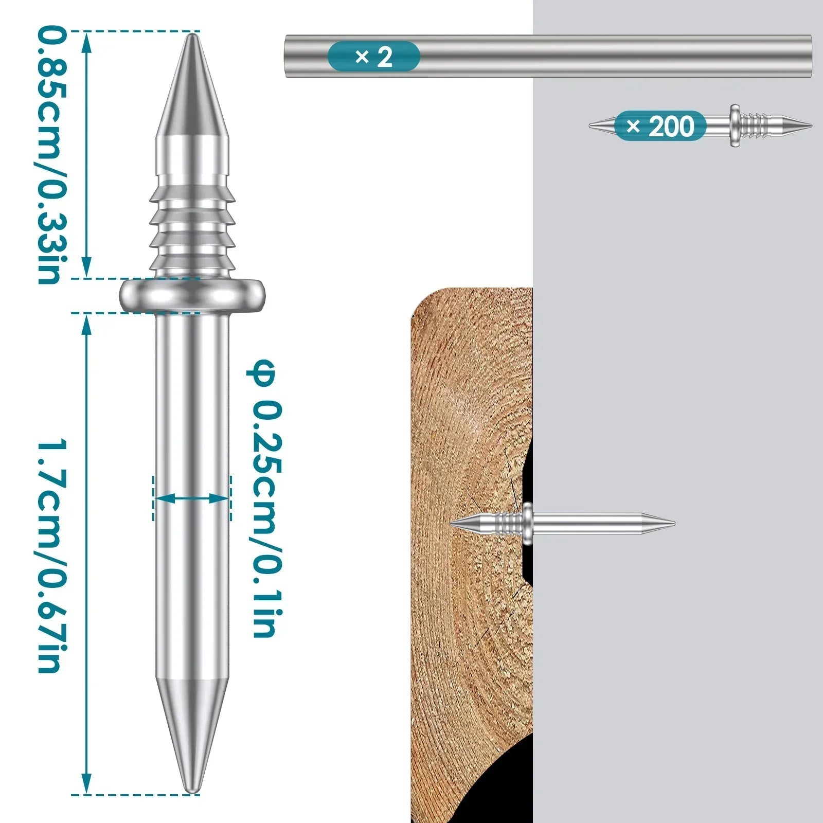 Plinten Spijkers - NailMaster - Naadloos - Dubbelkop