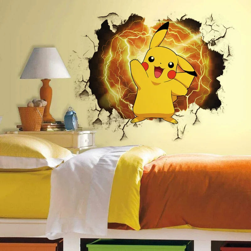 Pokemon Pikachu Muursticker | Maak de droomkamer van je kind compleet!