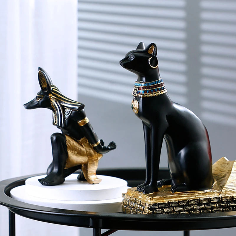 Wijnhouder - Beeldhouwwerk Rek - Anubis - Egyptische God