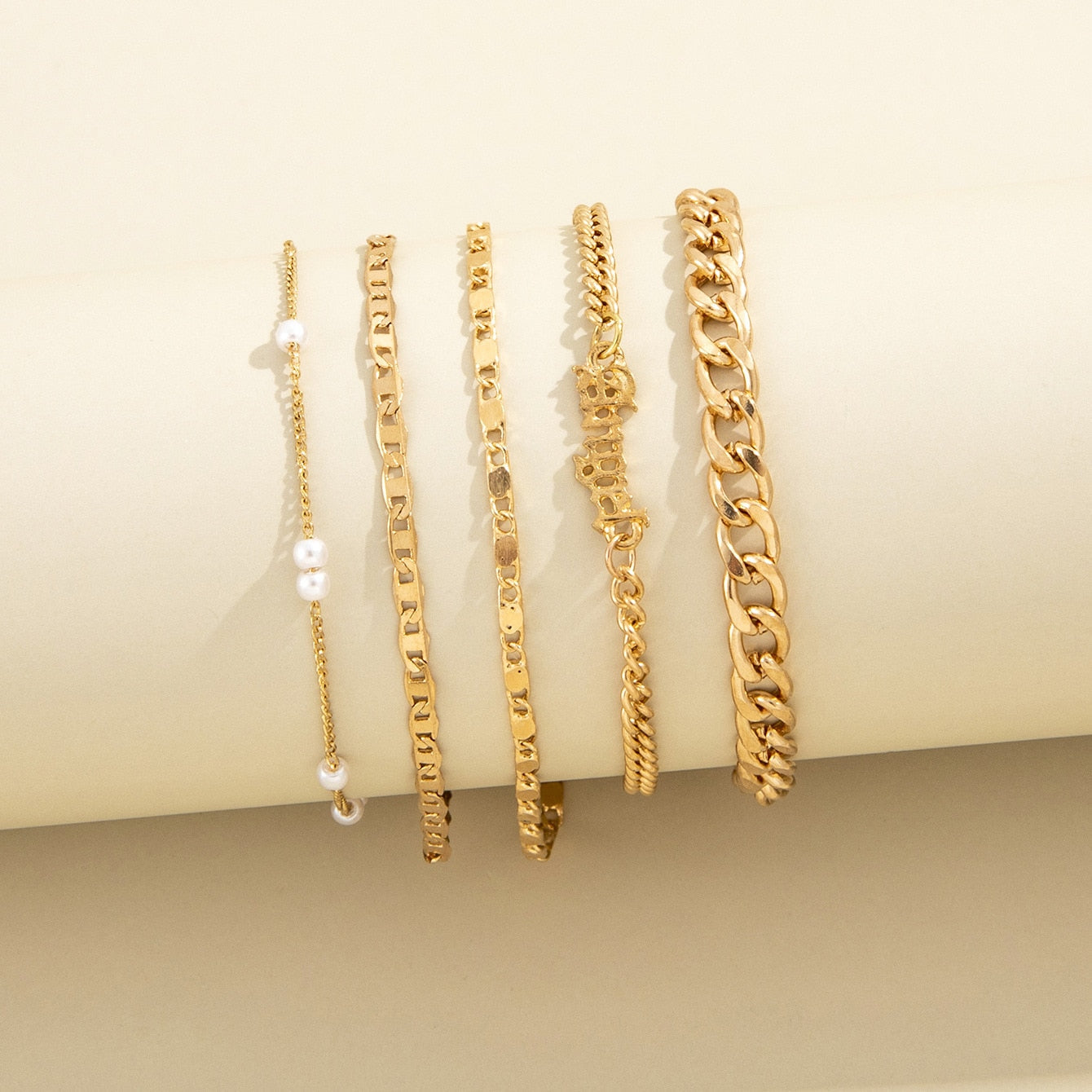 Armband Set - BohoCharm - Set van 5 - Elegant & Handgemaakt