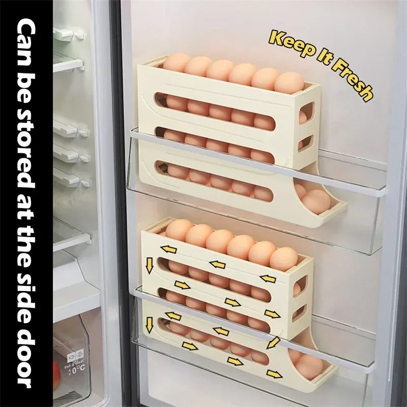 Eierrek - Eggy - Grote capaciteit - Rolling Rack voor eieren