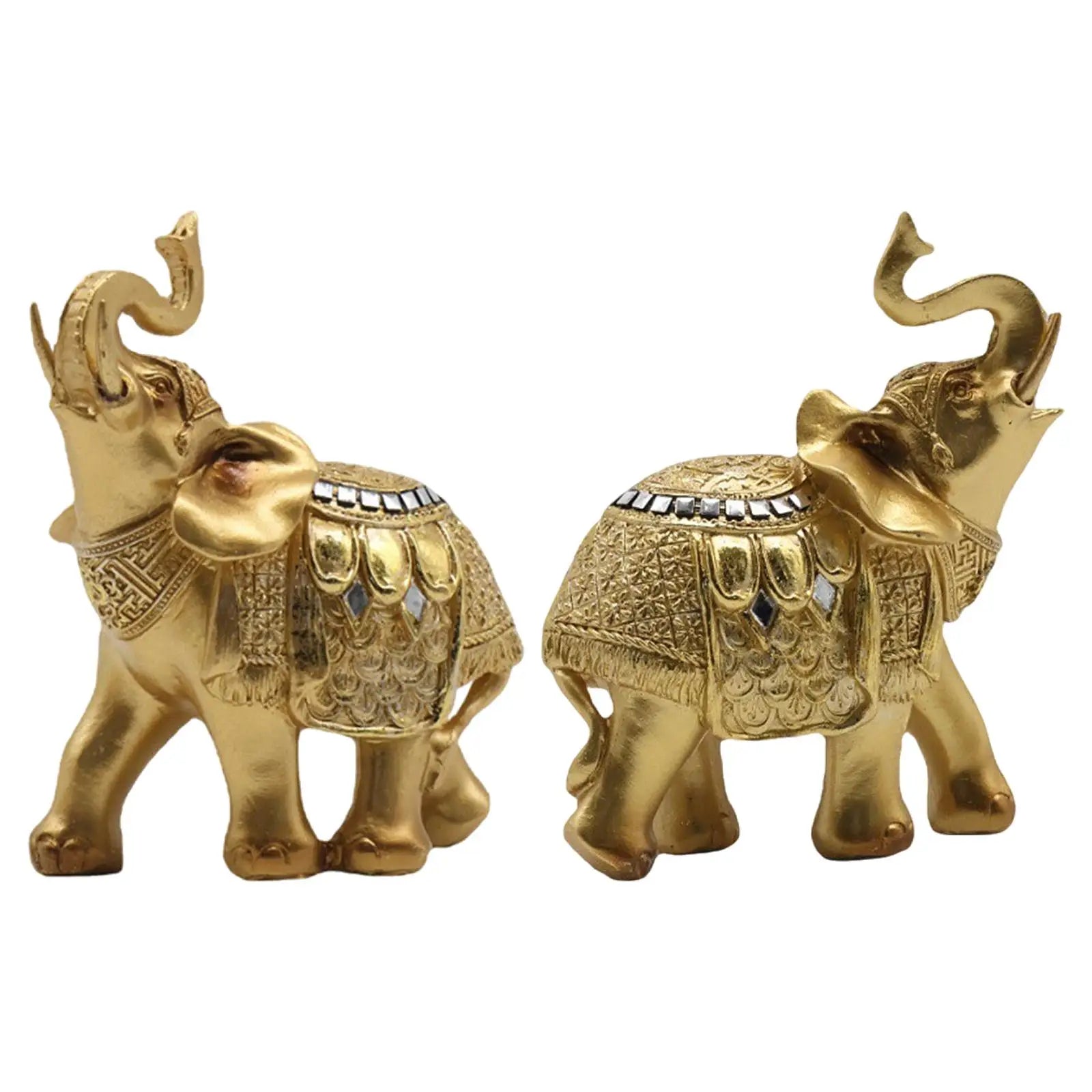 Olifanten beeld - Elephanta - Decoratief Ornament - Hars Sculptuur