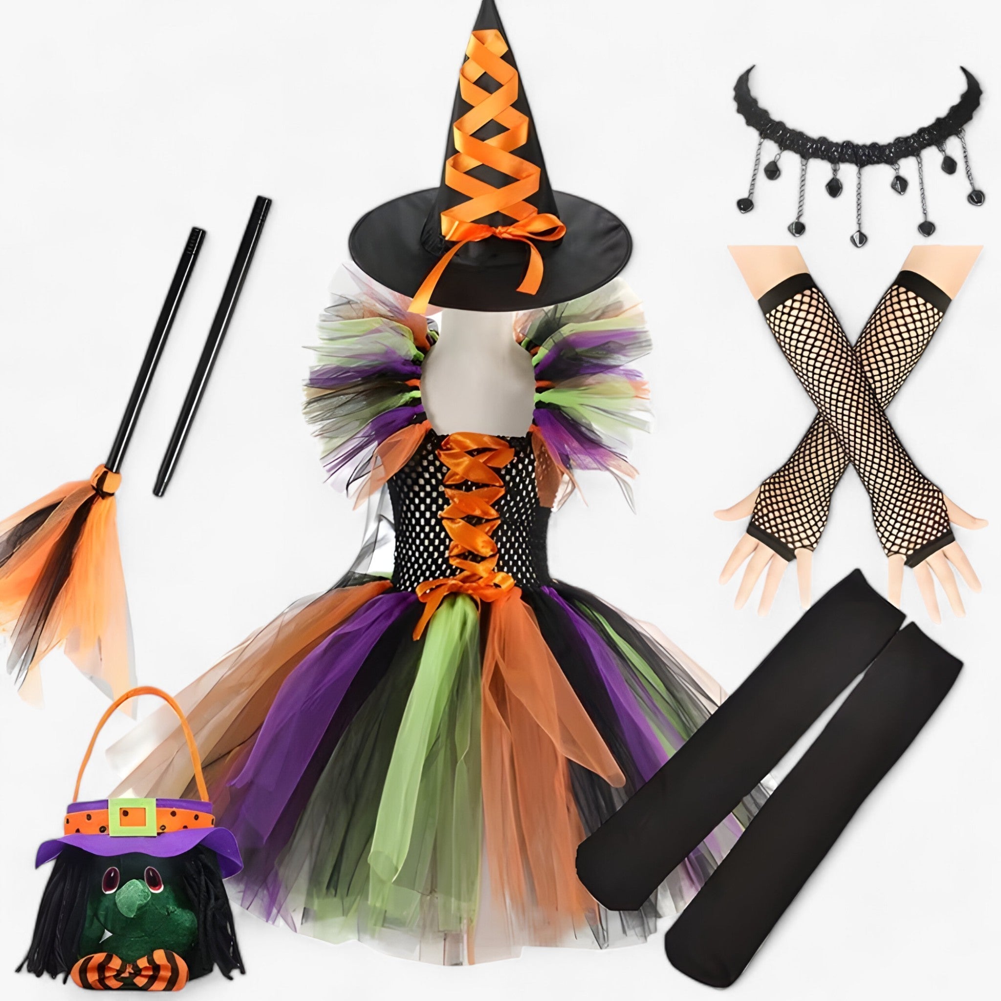 Heksenjurk - SpookyWear - Halloween Kostuum - Carnaval Outfit