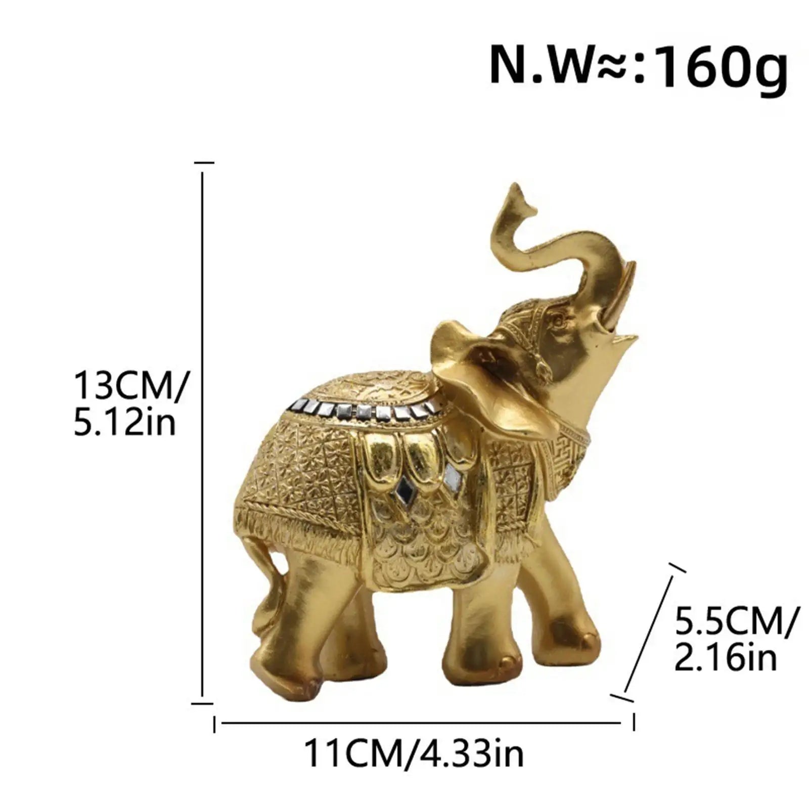 Olifanten beeld - Elephanta - Decoratief Ornament - Hars Sculptuur