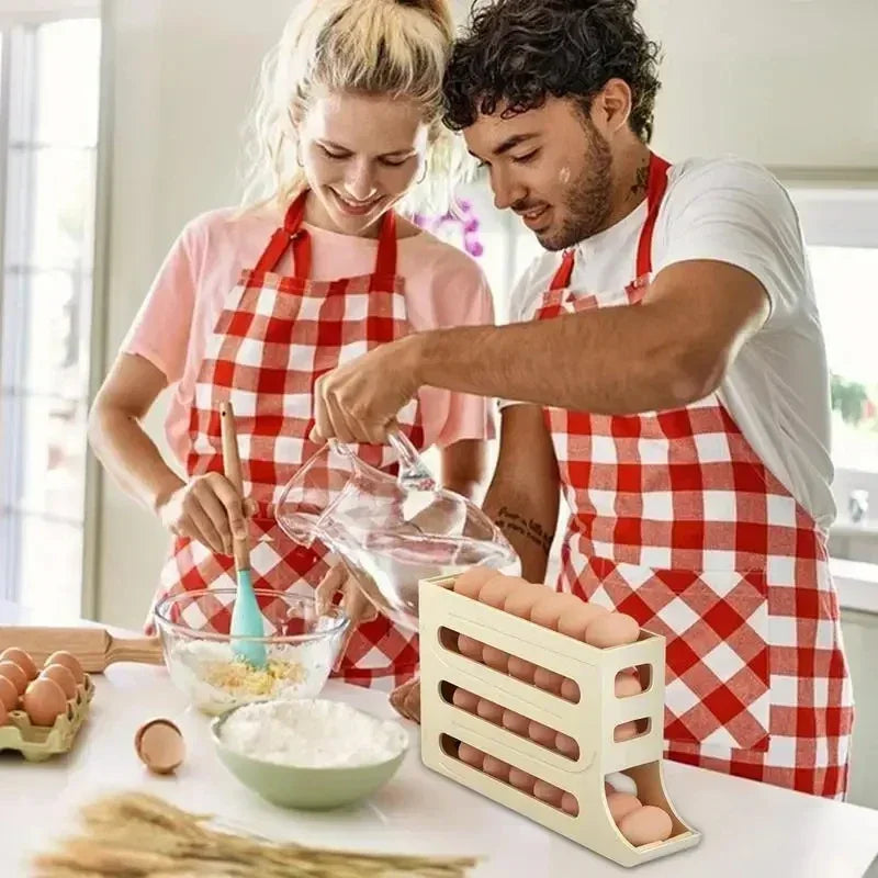 Eierrek - Eggy - Grote capaciteit - Rolling Rack voor eieren