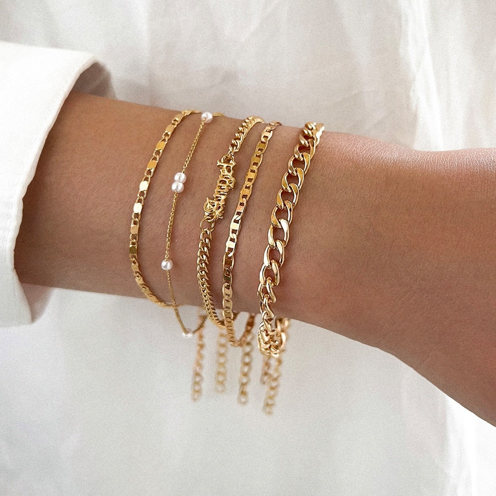 Armband Set - BohoCharm - Set van 5 - Elegant & Handgemaakt