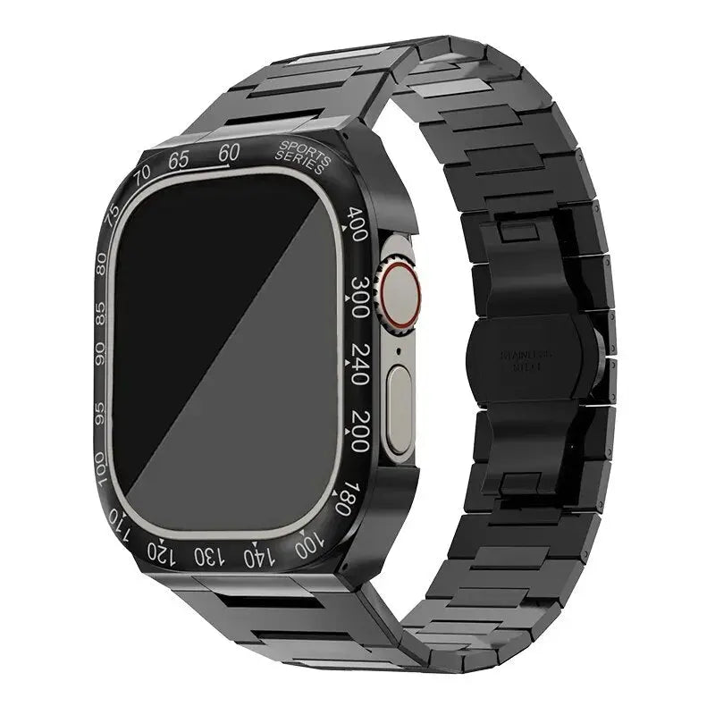 Apple Watch Hoes - SteelGuard - Roestvrij Staal - 360° Militaire Bescherming