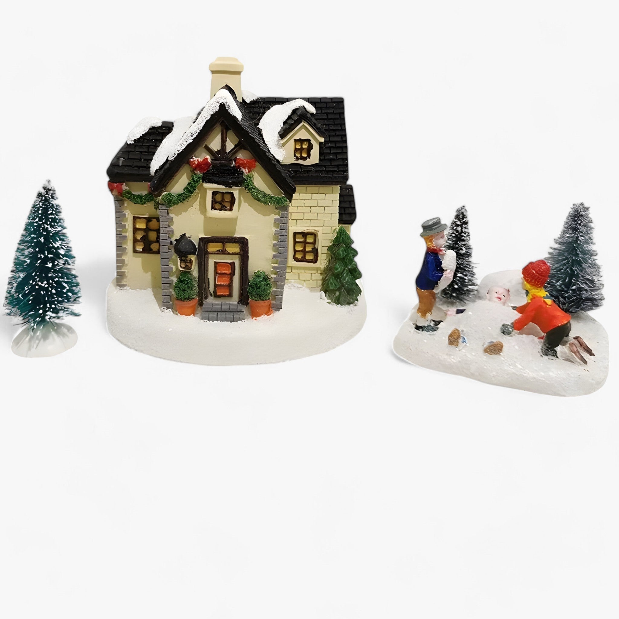 Kerstbeeldjes - FestiveVillage - Voeg Sfeer & Magie Toe - Perfect voor Feestelijke Display