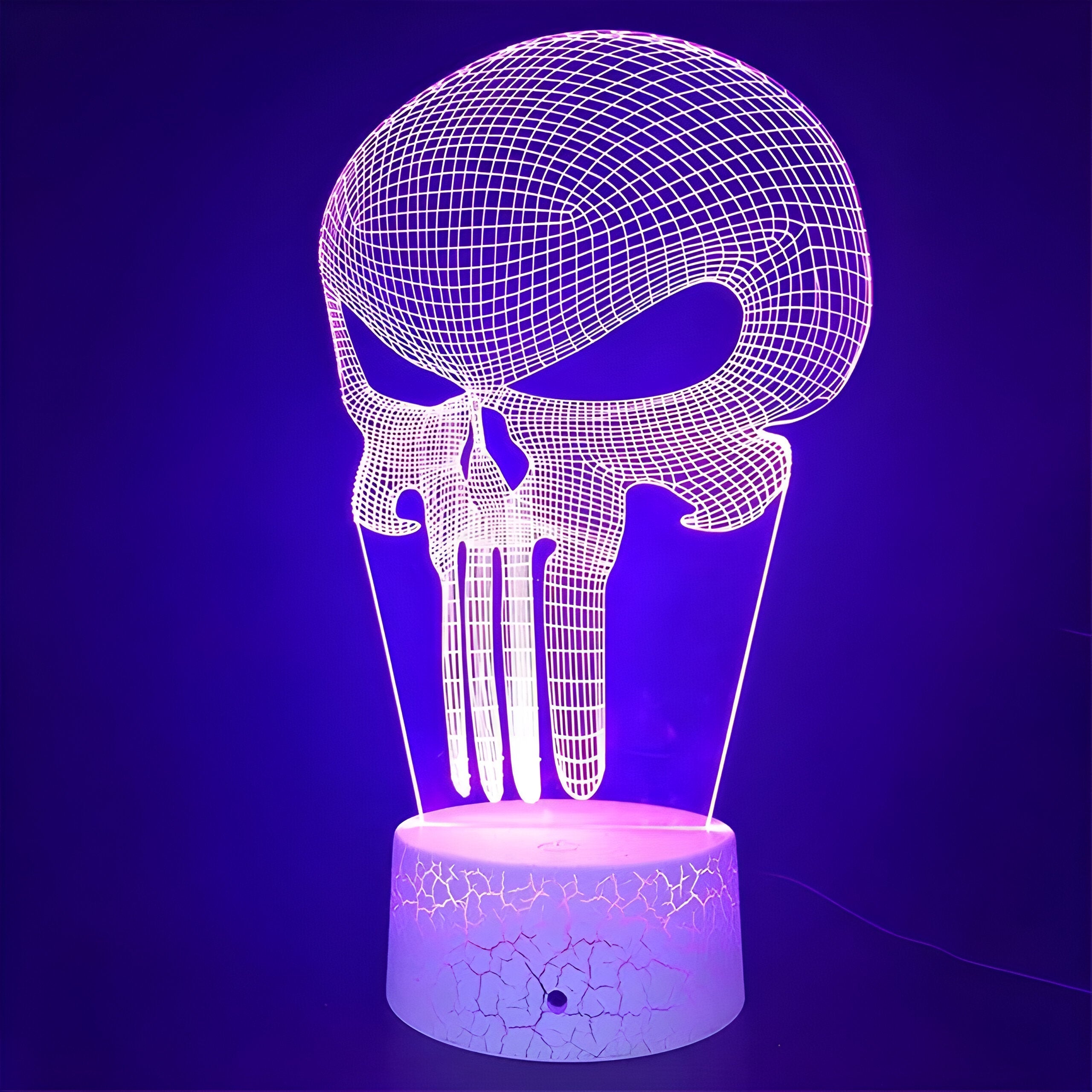 3D Illusie Lamp - PhantomLamp - Punisher Schedel - Perfect Halloween Cadeau