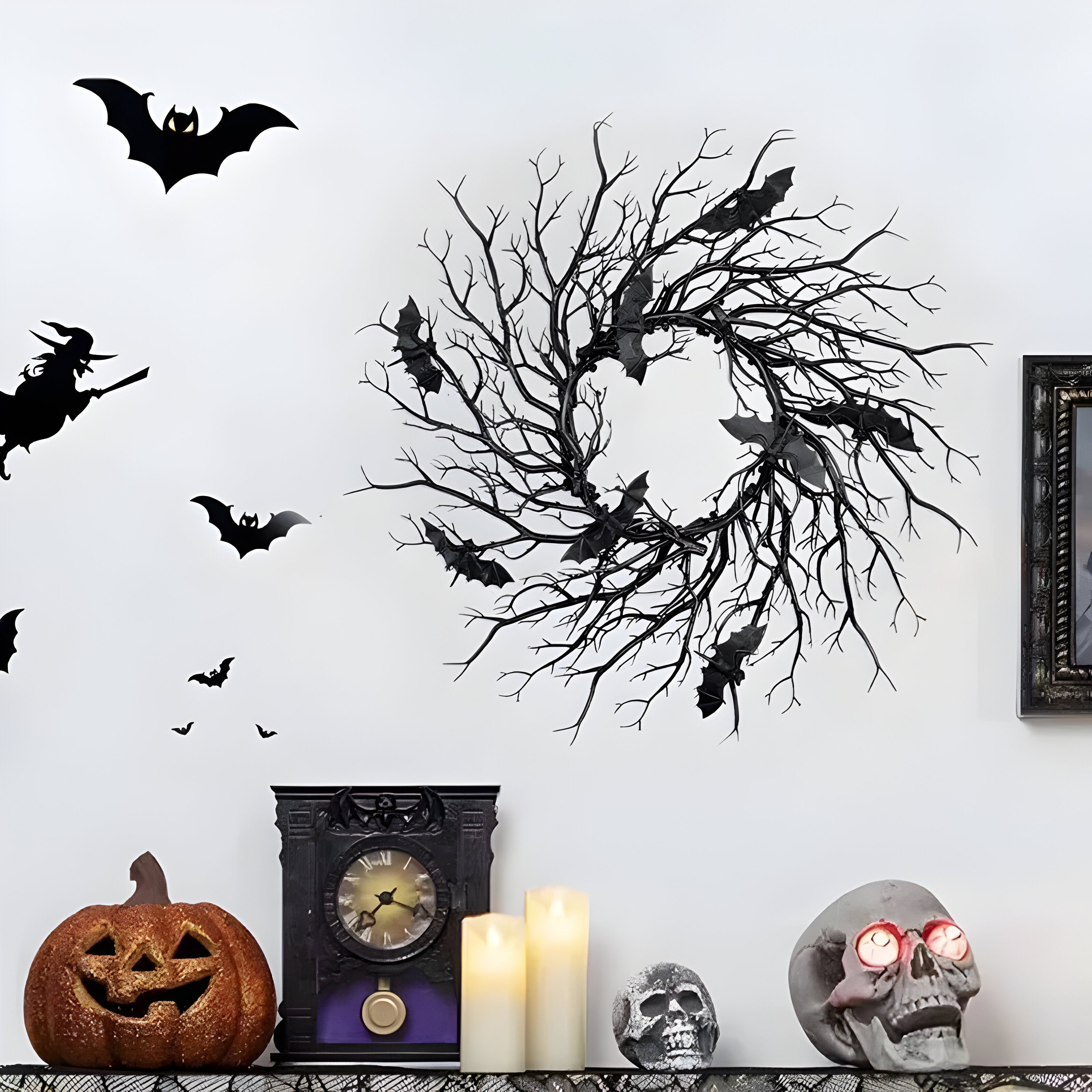 LED Decoratie - SpookyLight - Halloween Vleermuis - Spin Raamversiering