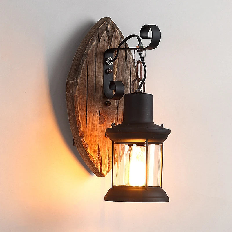 Retro Lantaarn lamp | Industriële lantaarn muurlamp