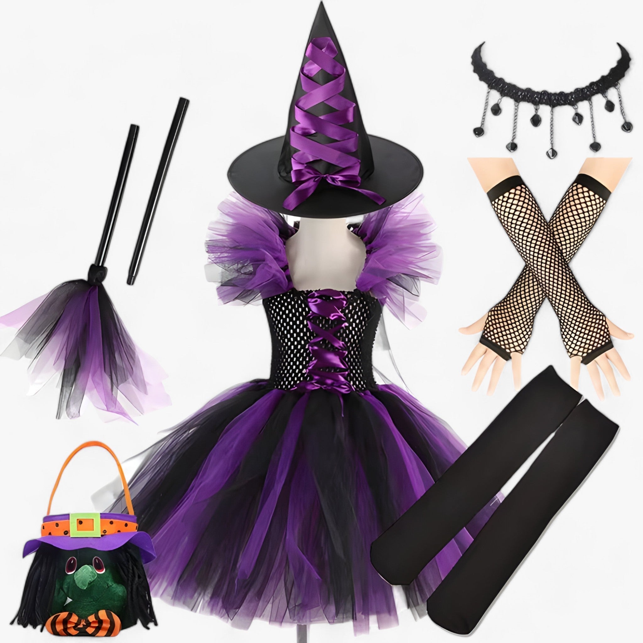 Heksenjurk - SpookyWear - Halloween Kostuum - Carnaval Outfit