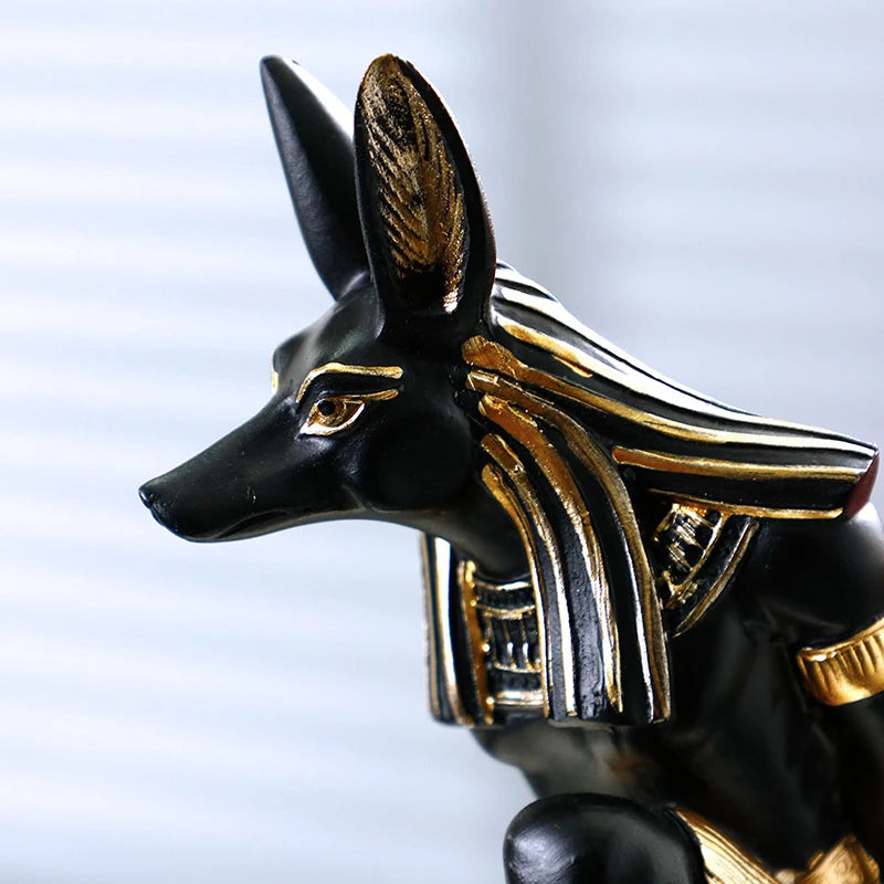 Wijnrek houder - Anubis - Egyptische hond beeldje - Home decoratie