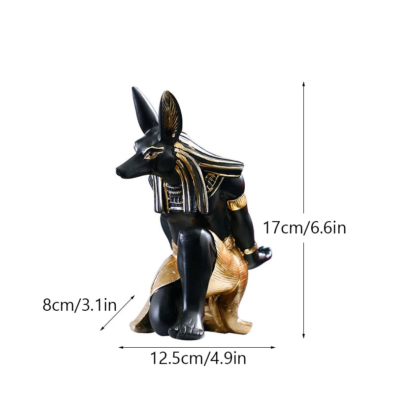 Wijnrek houder - Anubis - Egyptische hond beeldje - Home decoratie