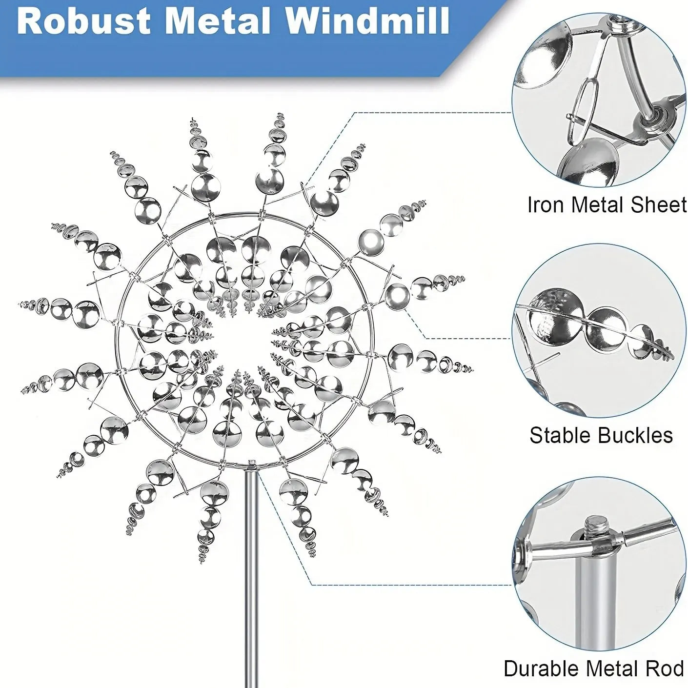 windmolen Spinner | Uniek windaangedreven tuindecor van metaal