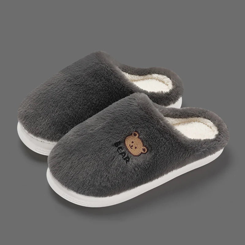 Winter Sloffen - BearHug - Pluizig & Antislip - Perfect voor Koppels