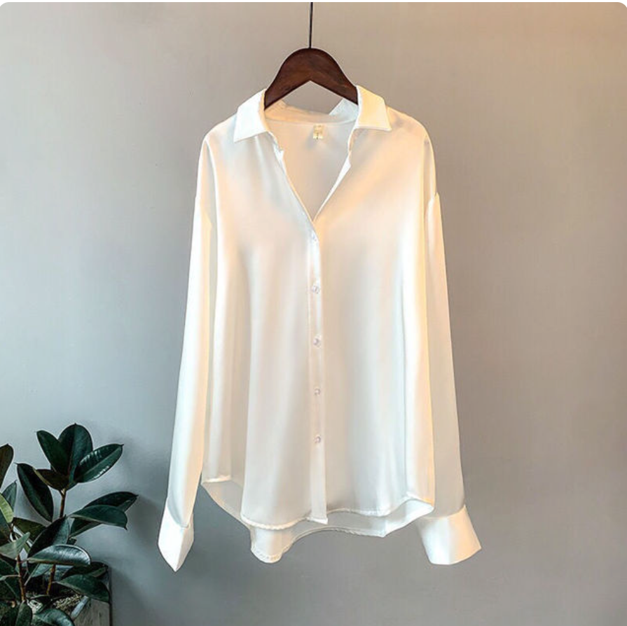 Satijnen Blouse - SoftElegance - Tijdloos Design - Luxe Comfort