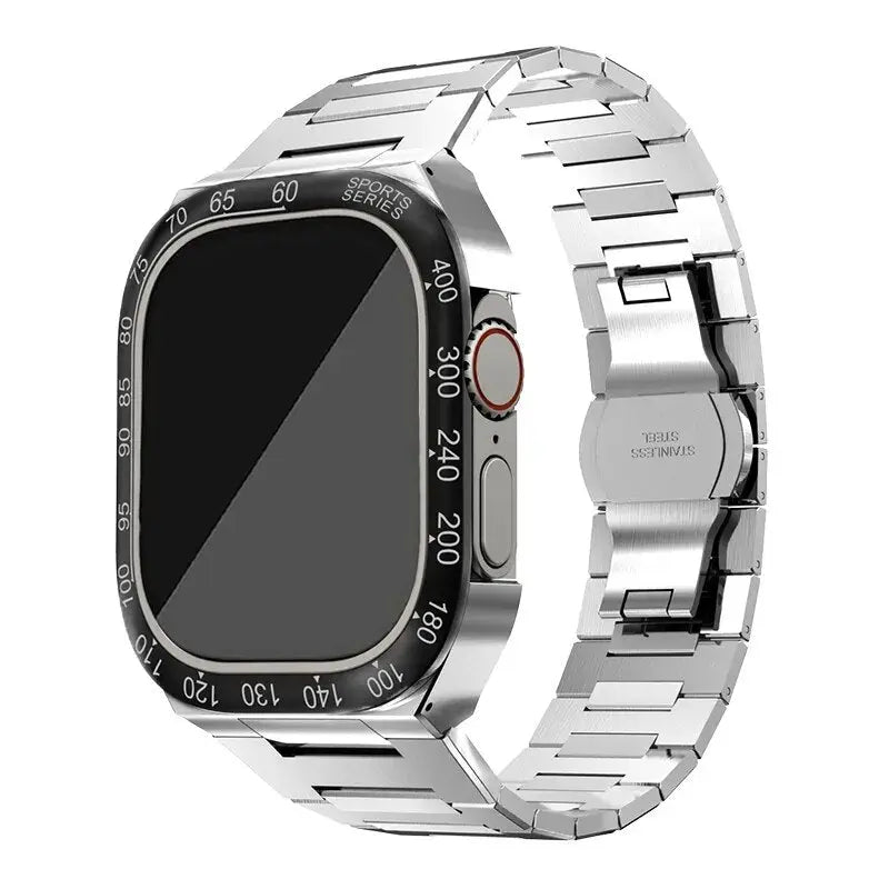 Apple Watch Hoes - SteelGuard - Roestvrij Staal - 360° Militaire Bescherming