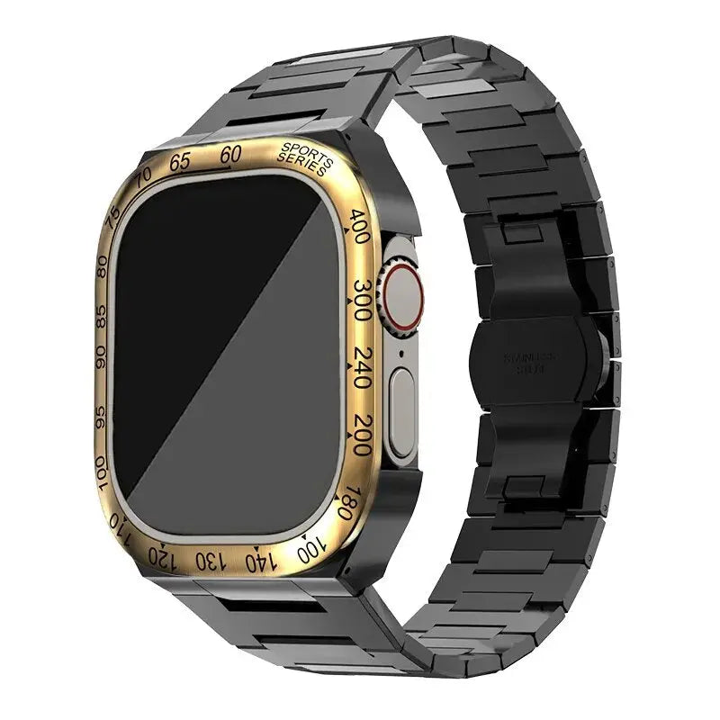 Apple Watch Hoes - SteelGuard - Roestvrij Staal - 360° Militaire Bescherming