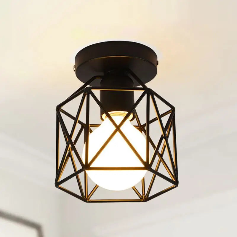 Smeedijzeren Plafondlamp | Moderne Zwarte Nordic stijl plafondlamp