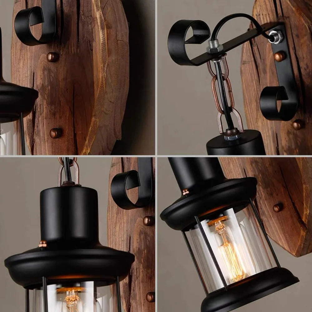 Retro Lantaarn lamp | Industriële lantaarn muurlamp