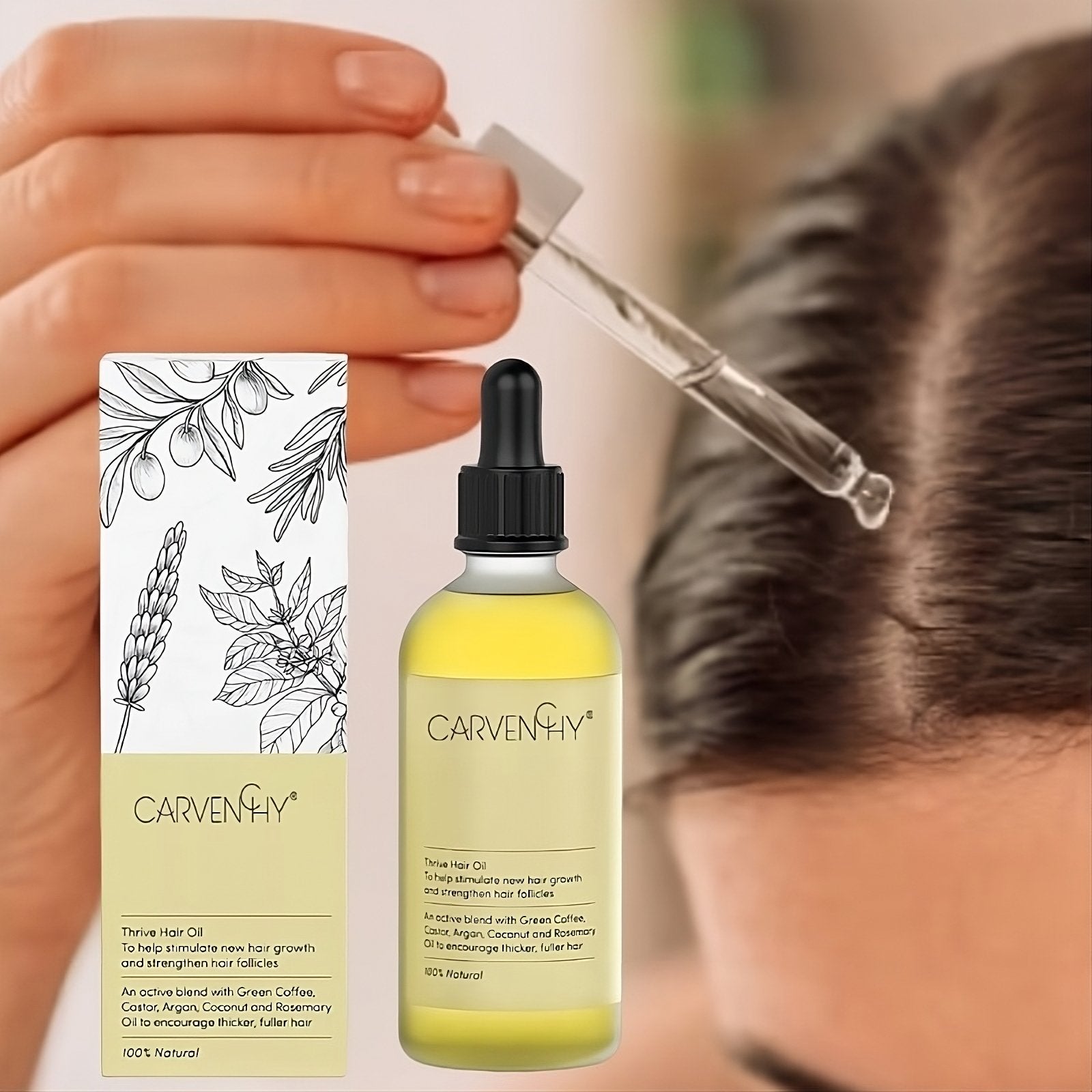 Haargroei Olie - ThriveTresses - Natuurlijke Remedie - Versterkt & Voedt