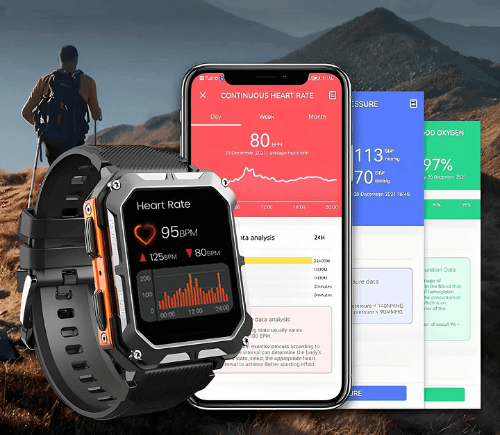 Multifunctionele Smartwatch - Indestructible - Duurzaam & Schokbestendig