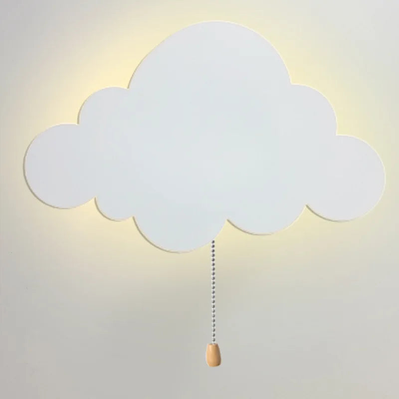 Wandlamp - Cartoon - Oplaadbaar - Kinderkamer Decor - Maan en Wolken - LED Verlichting