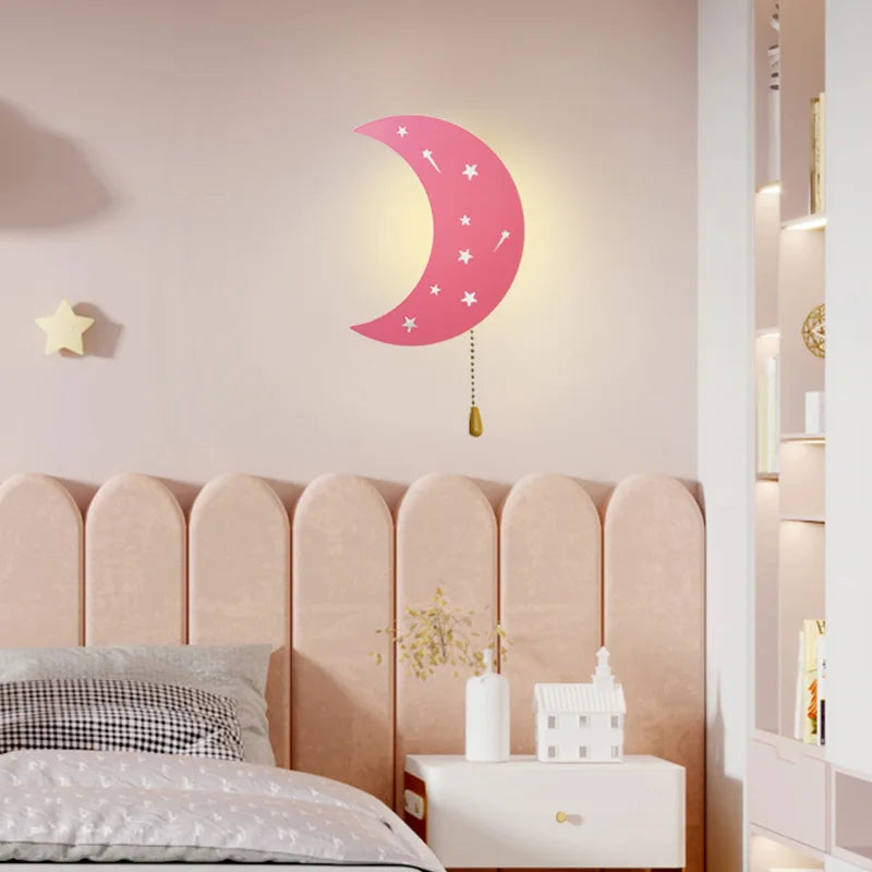 Wandlamp - Cartoon - Oplaadbaar - Kinderkamer Decor - Maan en Wolken - LED Verlichting