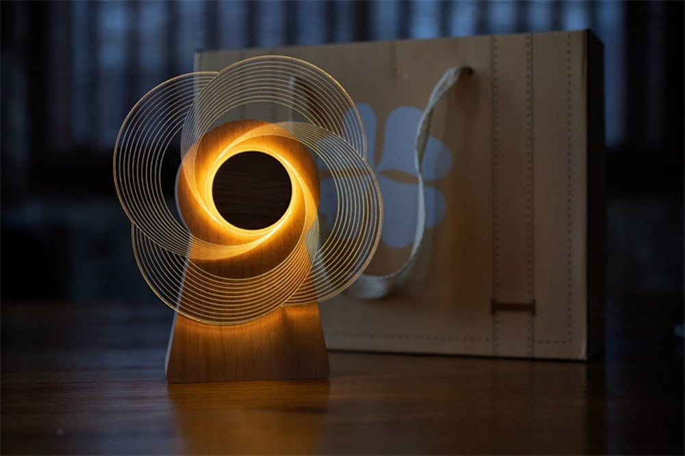 Nachtlamp - MelodyGlow - Houten Windmolen Ontwerp - Speelse Sfeer