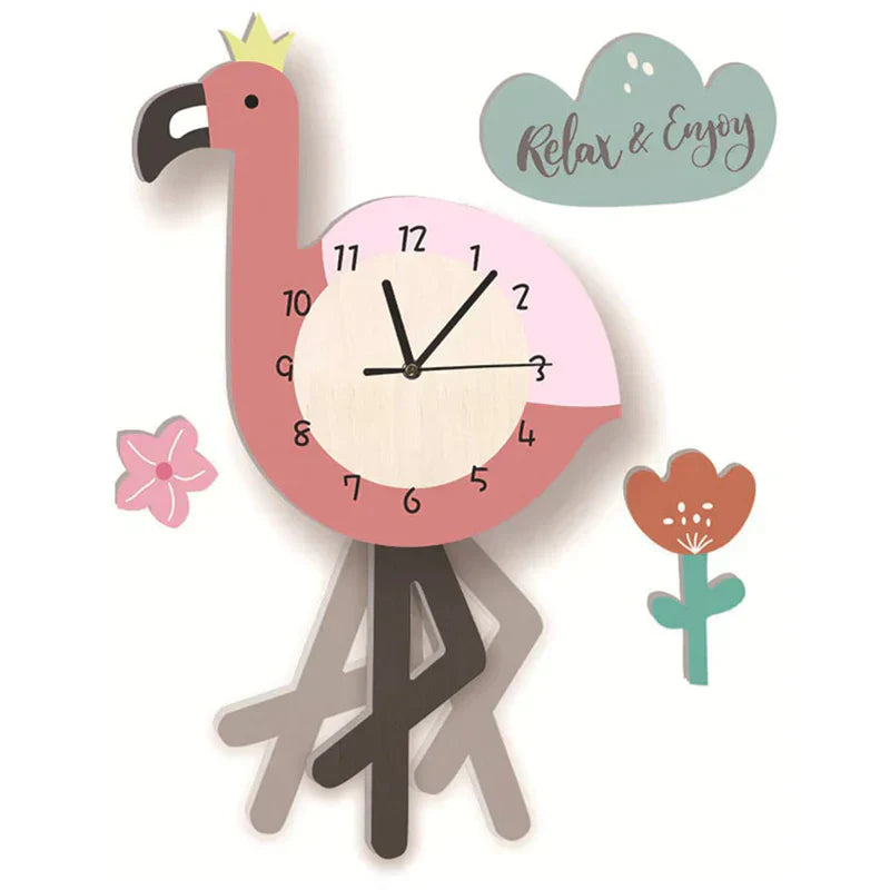 Wandklok - ZooTime - Schattig Dierenontwerp - Perfect voor Kinderkamers